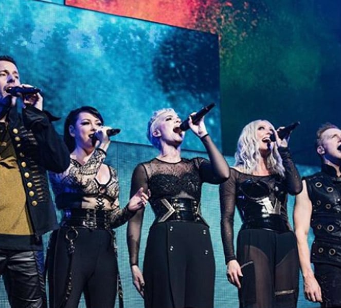 Claire Richards Performing with Band Steps